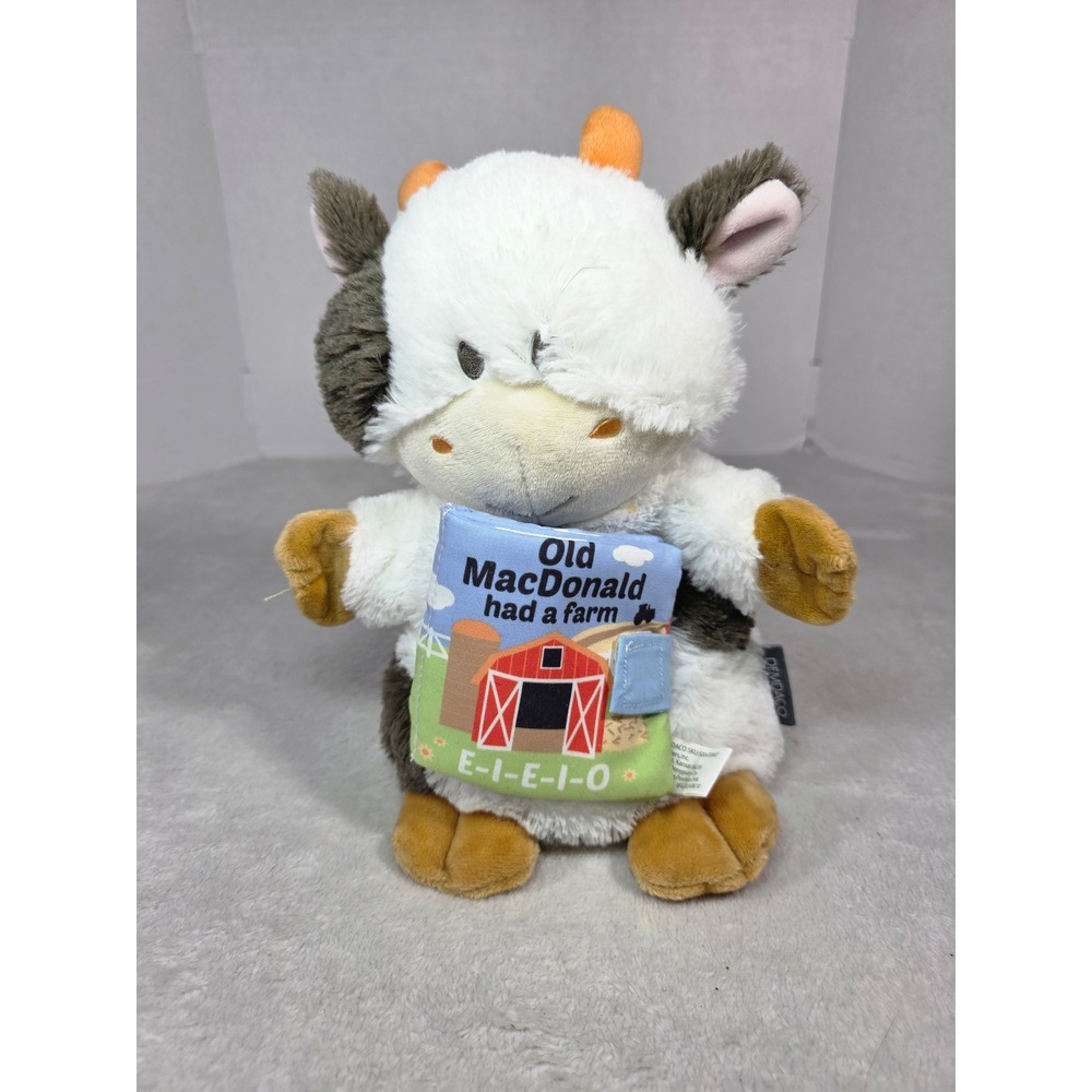 Demdaco Plush Cow Hand Puppet Old MacDonald Had a Farm Cloth Book Toy 5004700457
